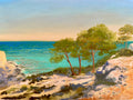 La Vila Joiosa Coast – Original Oil Painting, Mediterranean Seascape
