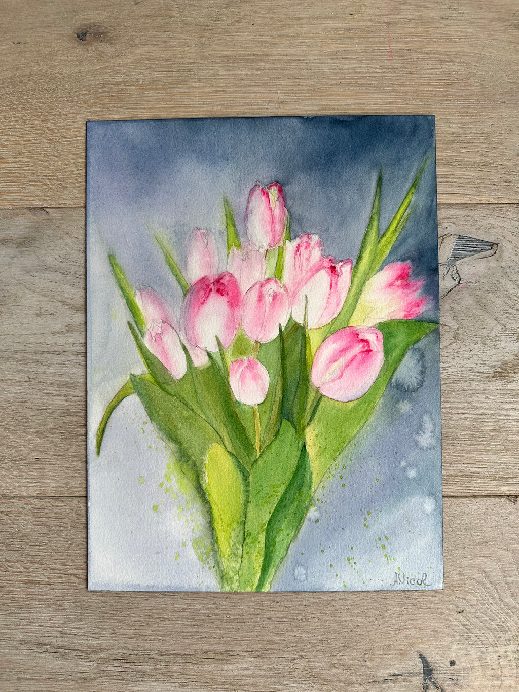 Tulips – Original Watercolour Painting, Floral Art