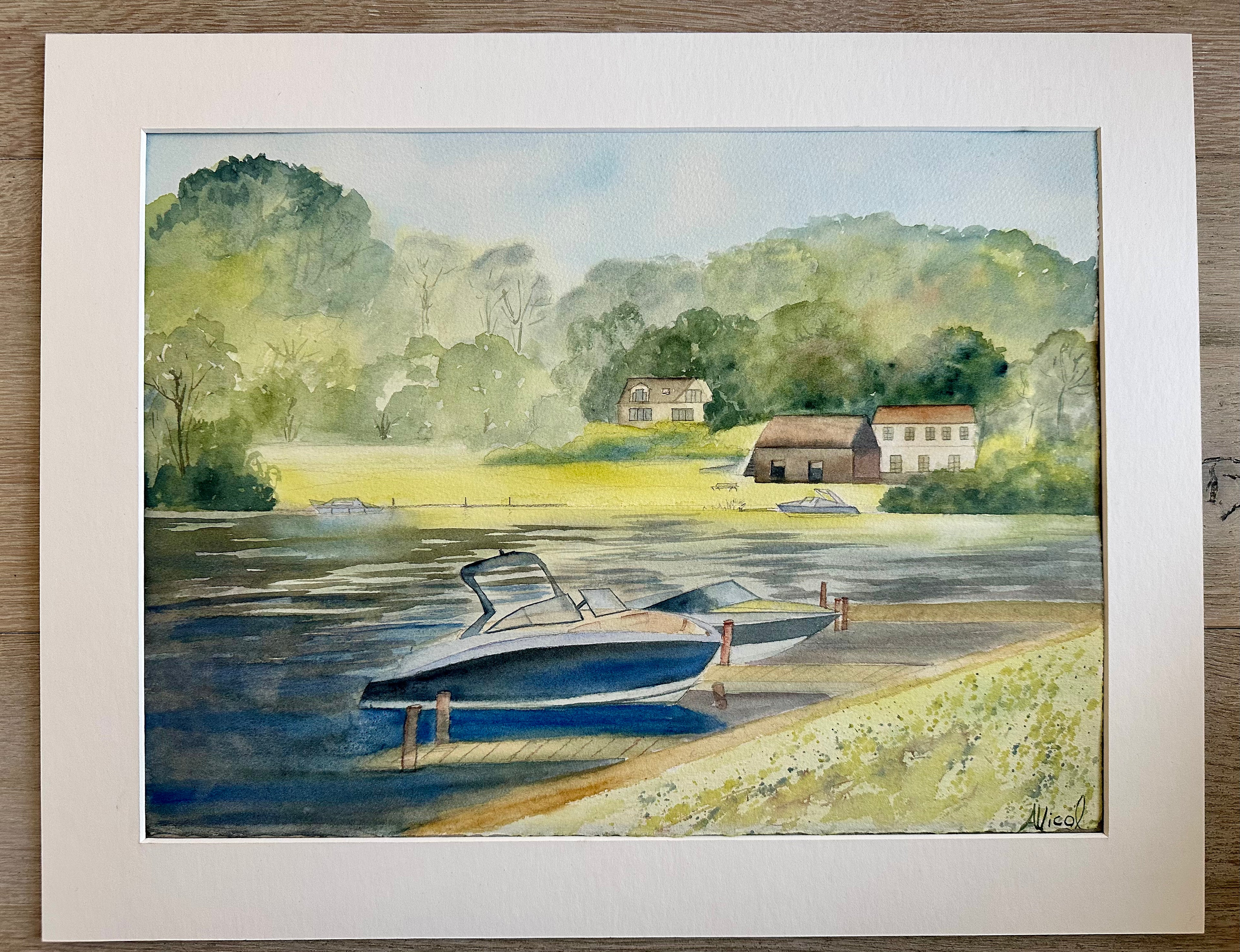 Lake District Village – Original Oil Painting, English Countryside