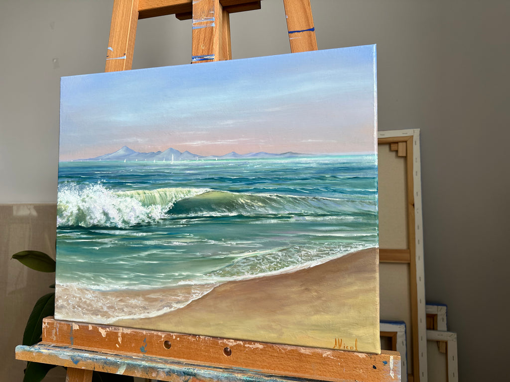 Summer in Kos – Original Oil Painting, Mediterranean Seascape