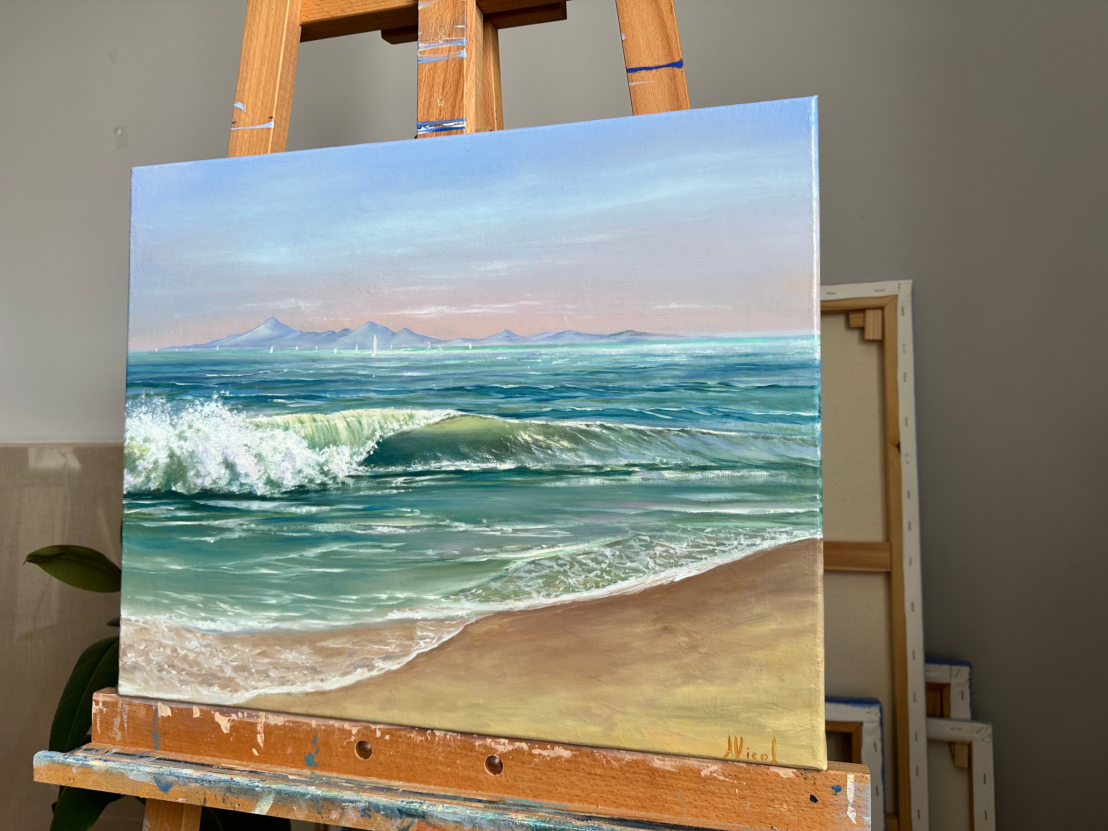 Summer in Kos – Original Oil Painting, Mediterranean Seascape