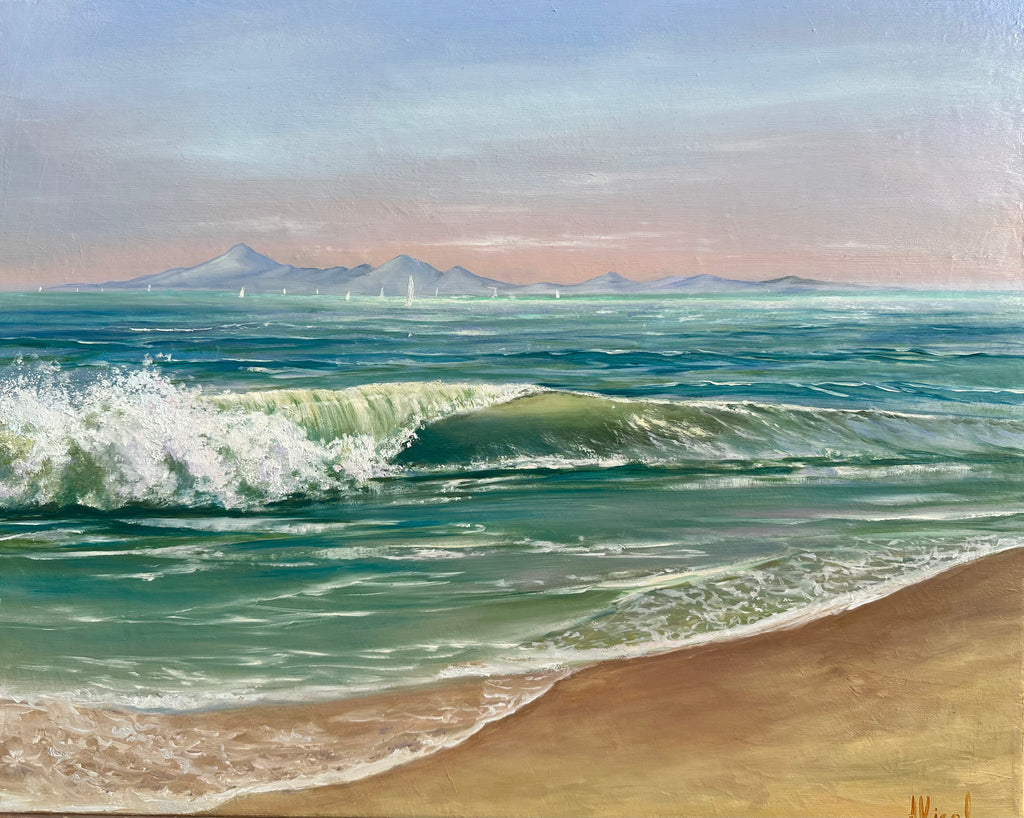 Summer in Kos – Original Oil Painting, Mediterranean Seascape