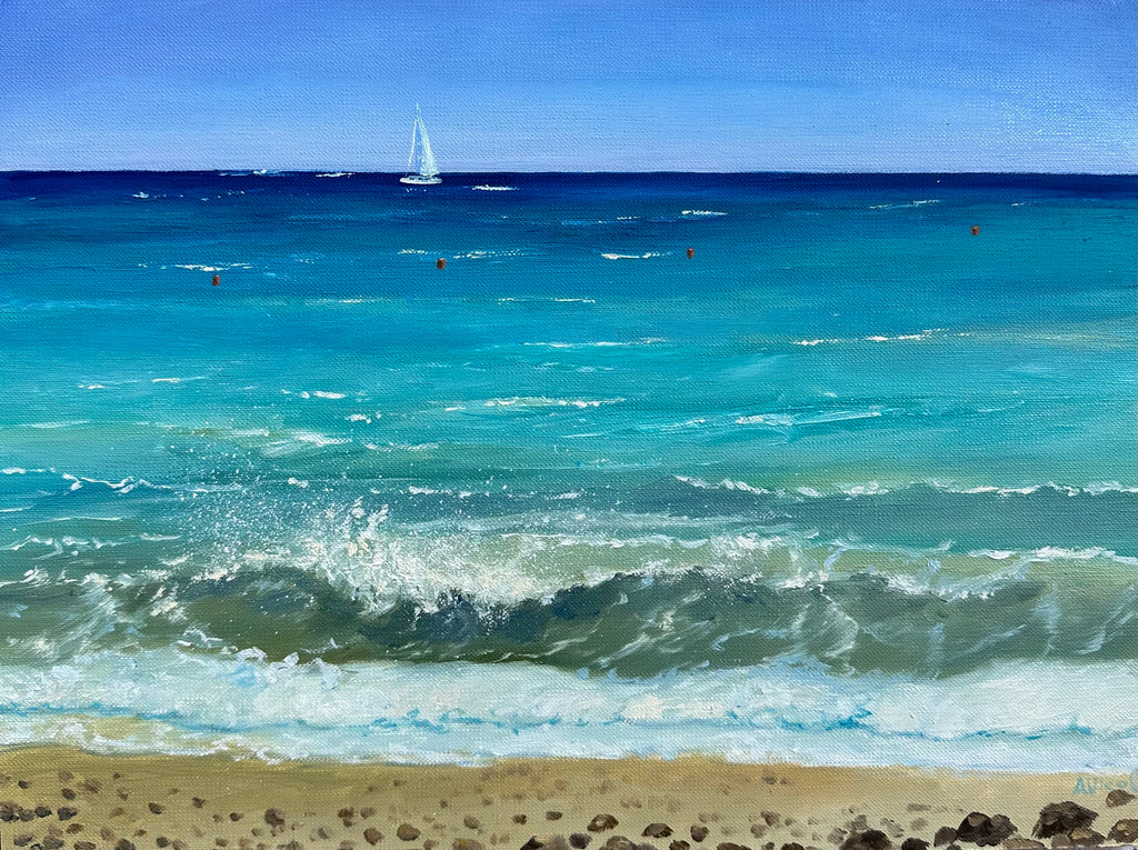 Almería Coast – Original Oil Painting, Mediterranean Seascape