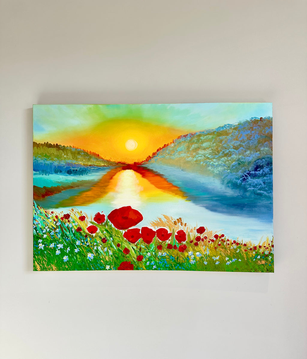 River of My Memories – Original Oil Painting, River Landscape