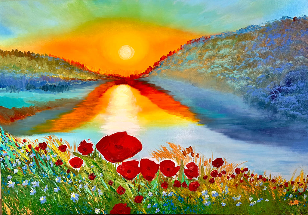 River of My Memories – Original Oil Painting, River Landscape