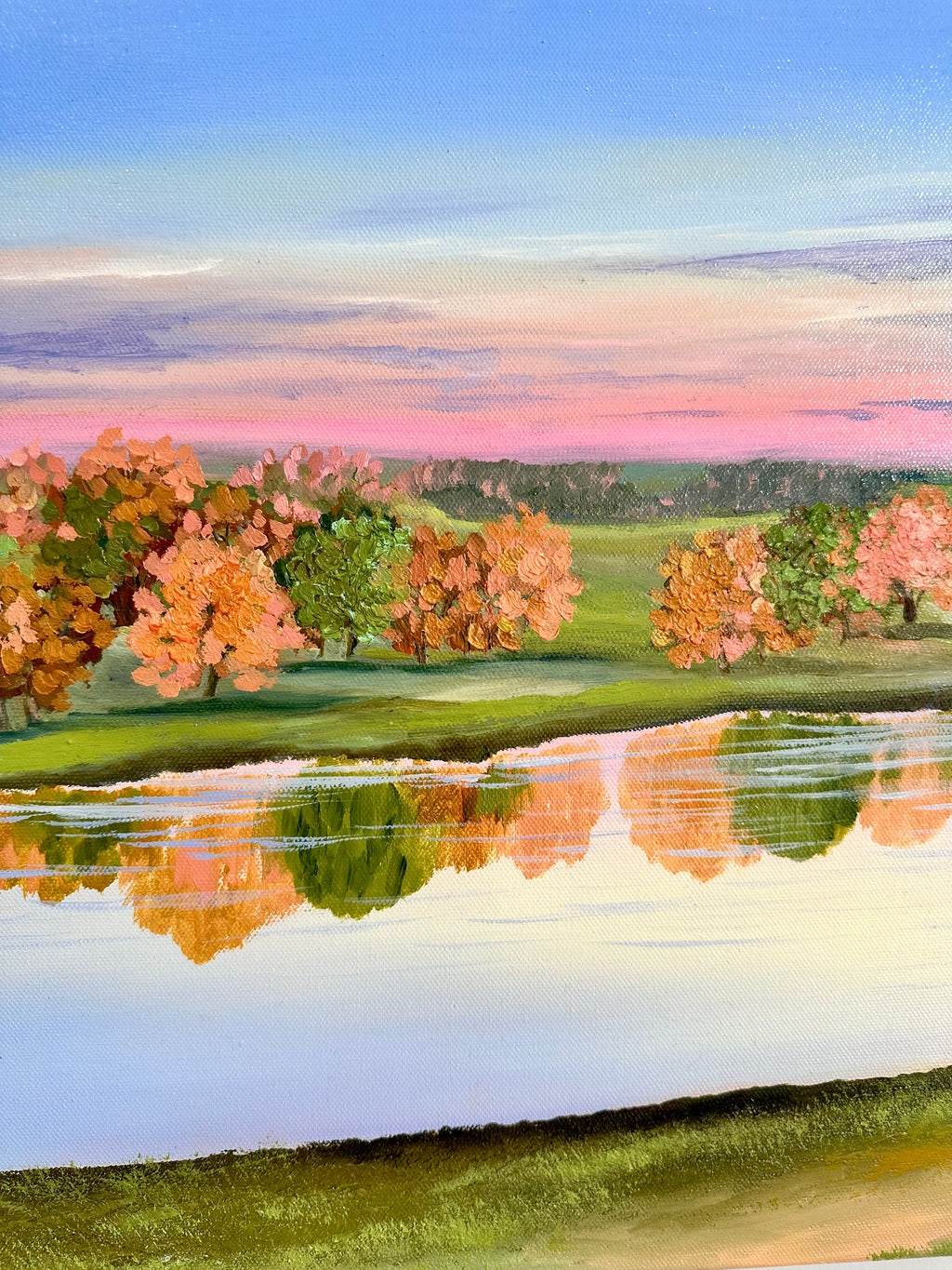 River of Winter Light – Original Oil Painting, Winter Landscape