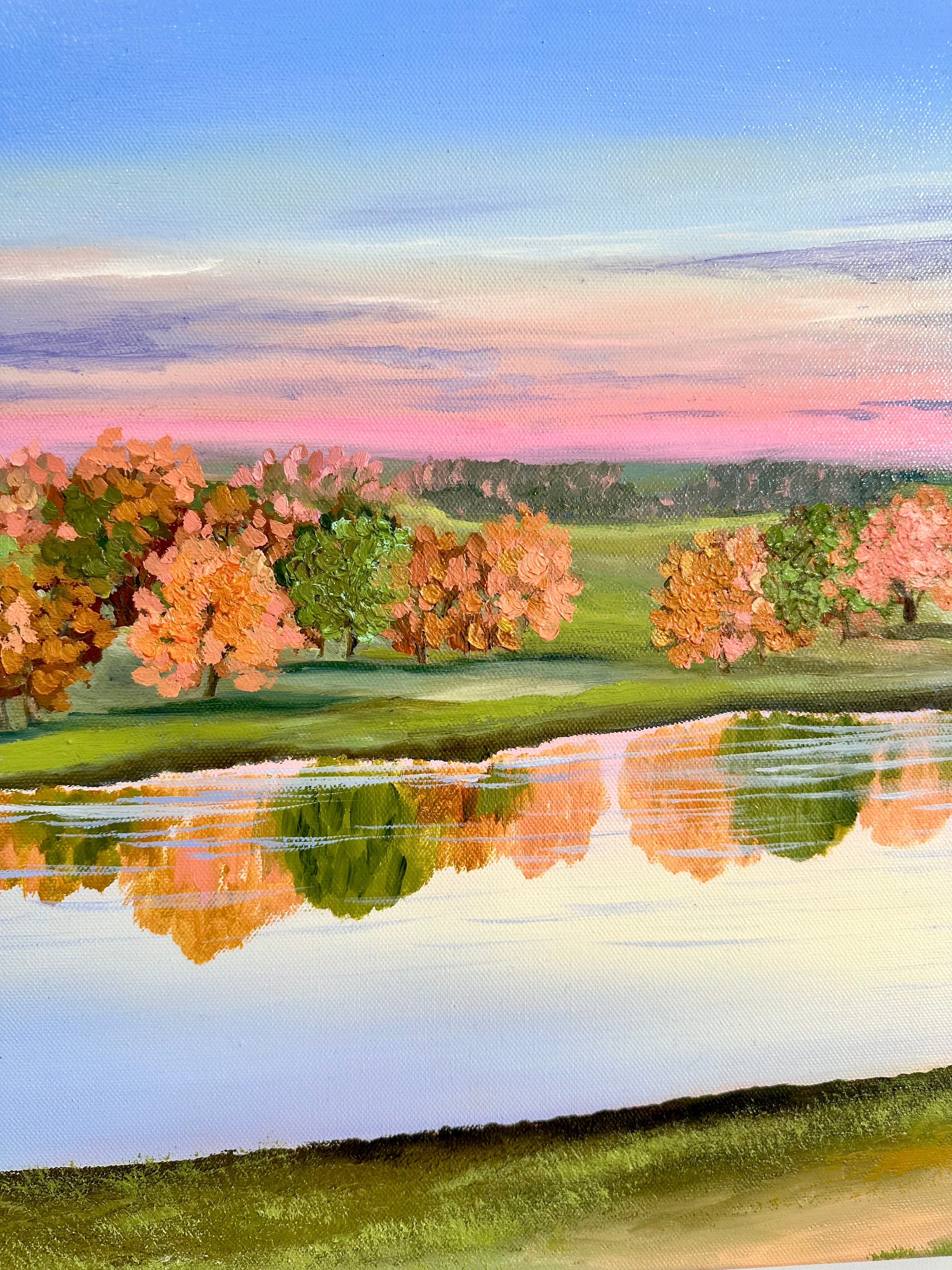 River of Winter Light – Original Oil Painting, Winter Landscape