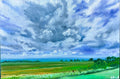 Summer Clouds – Original Oil Painting, Landscape