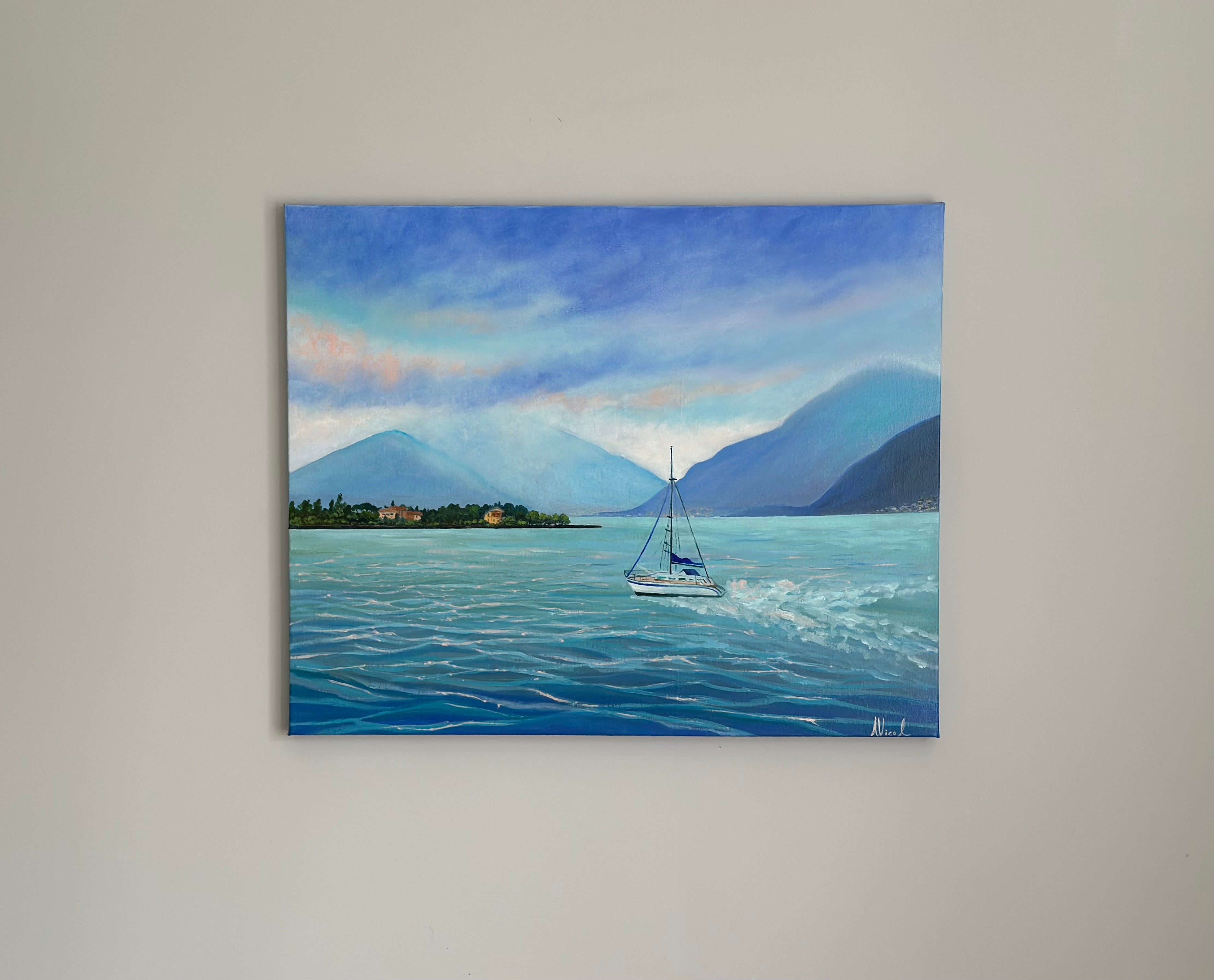 Lake Como – Original Oil Painting, Italian Lake Landscape