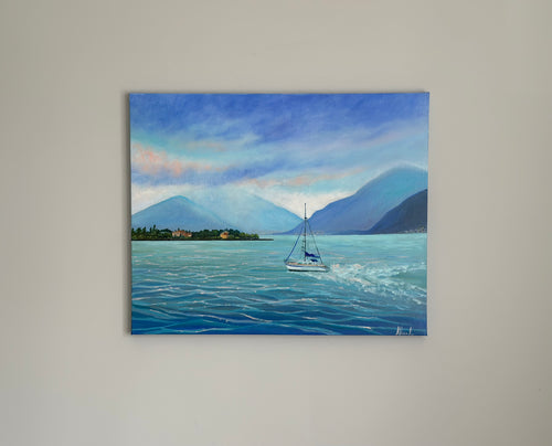 Lake Como – Original Oil Painting, Italian Lake Landscape