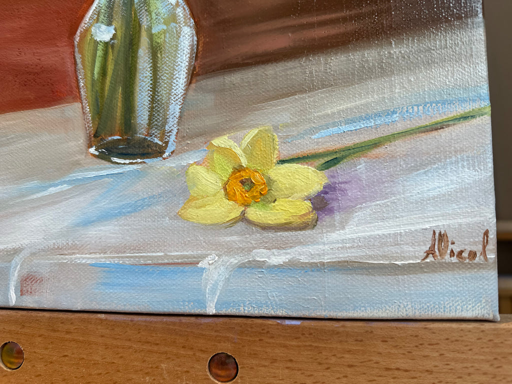 Daffodils – Original Oil Painting, Floral Art