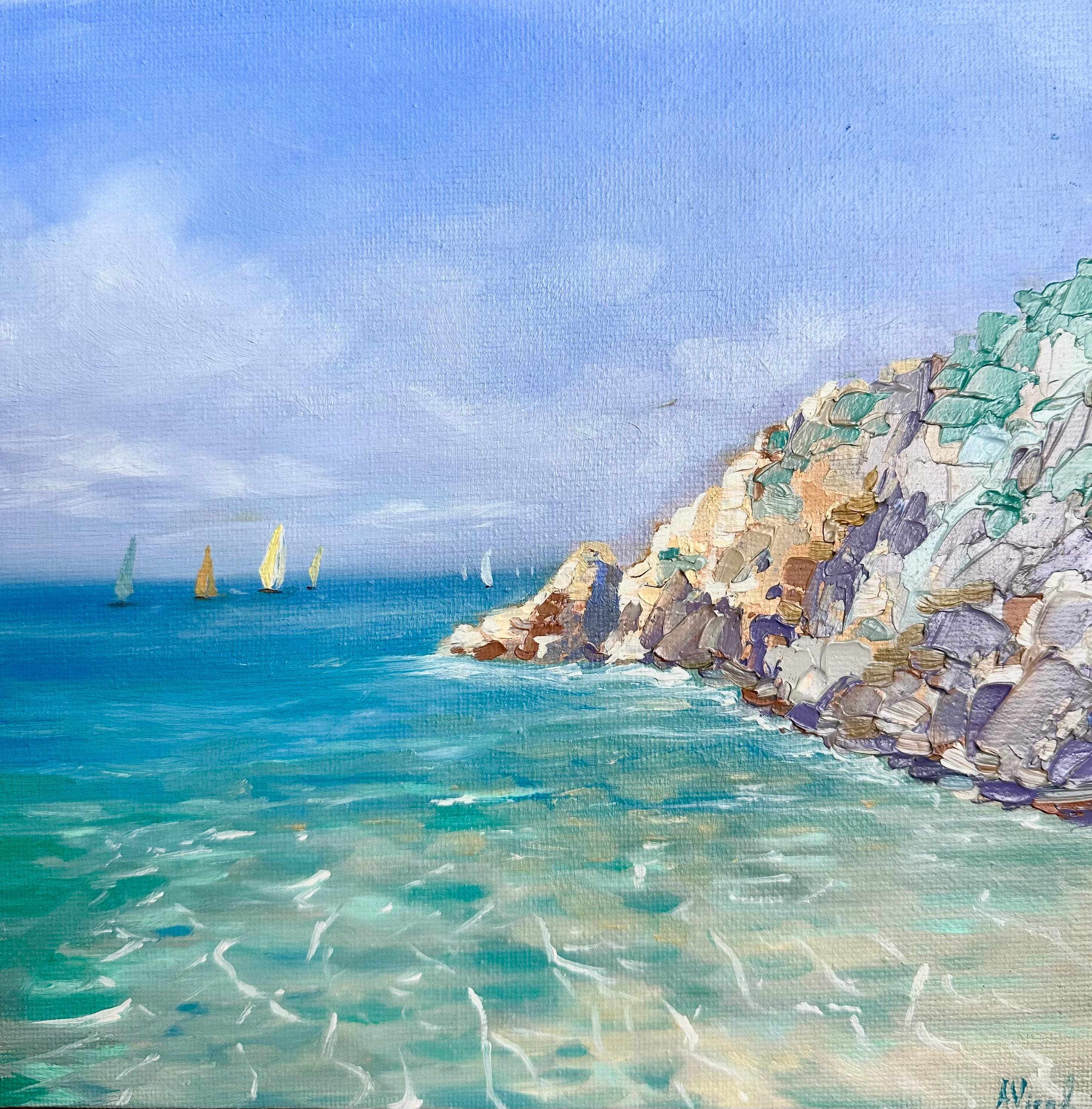 Summer Day – Original Oil Painting, Seascape