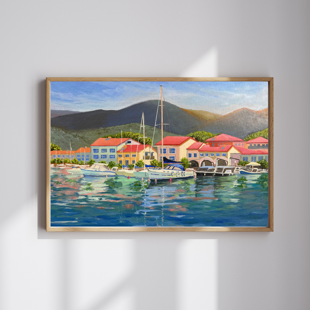 Tuscany Yachts – Original Oil Painting, Mediterranean Seascape