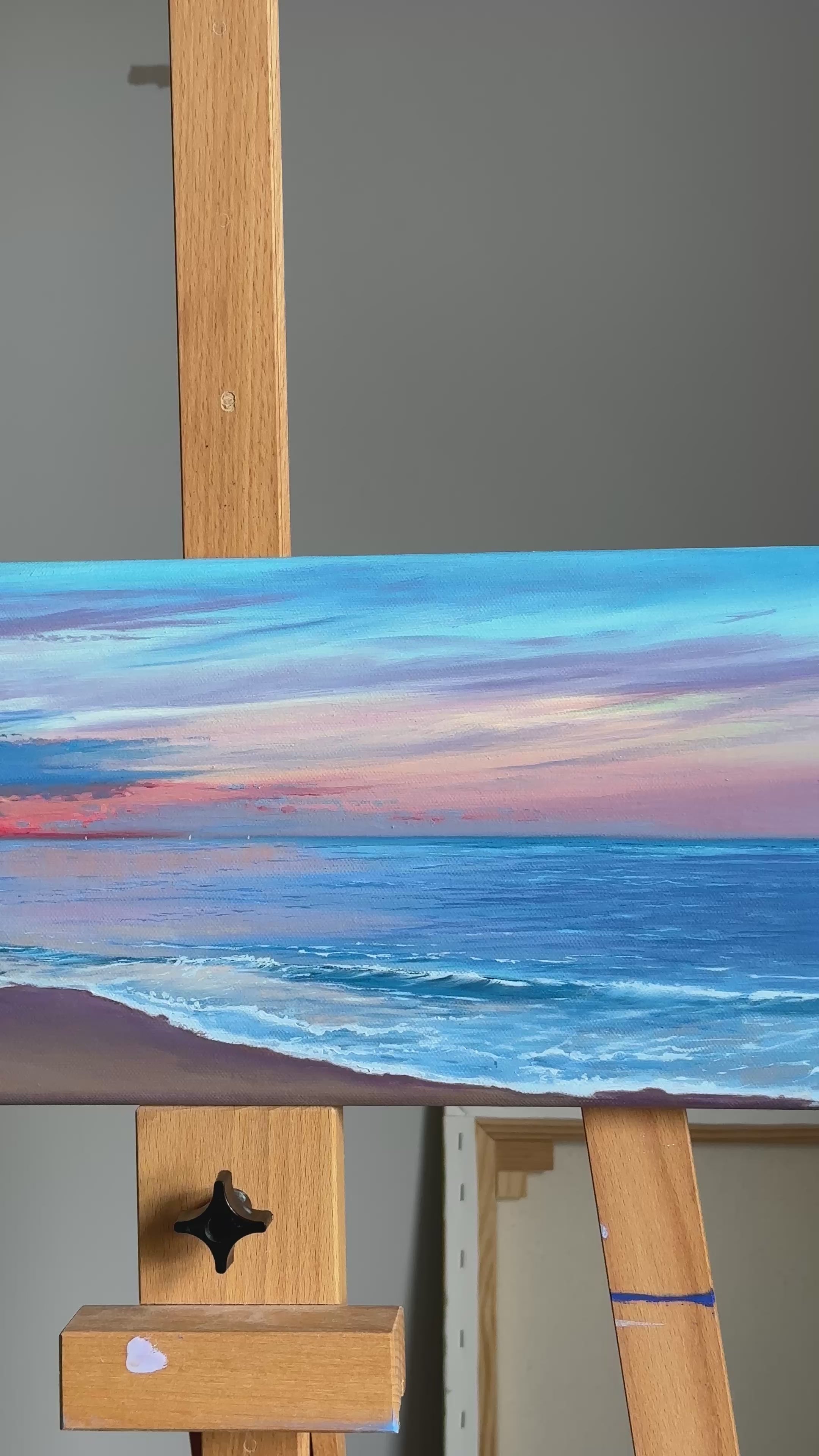 Sunset at the Ocean – Original Oil Painting, Seascape